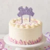 Vela Topper Letrero Rose Gold Glitter "Feliz Cumpleaños"