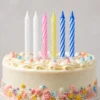 Set Velas Clásicas Espiraladas Multicolor "Peppermint Stripe" con Bases Florales