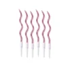 Set x6 Velas Onduladas Rose Gold Metalizadas para Torta