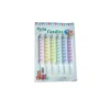 Set x6 Velas Espiral Pastel con Soporte "Party Candles"