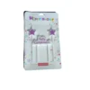 Set x3 Velas Topper Púrpura Glitter Letrero "Feliz Cumpleaños" y Estrellas