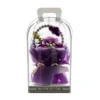 Bouquet Eterno Lavender Silk con Asa de Perlas en Display